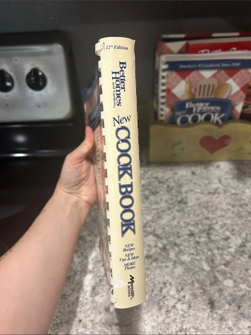 Better Homes And Gardens Cook Book with Red Checked and Blue Banner Cover